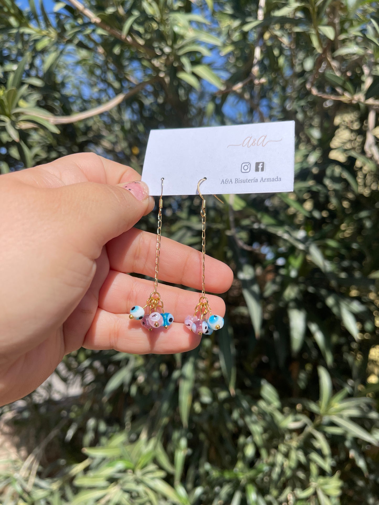 Evil Eye Long Earrings