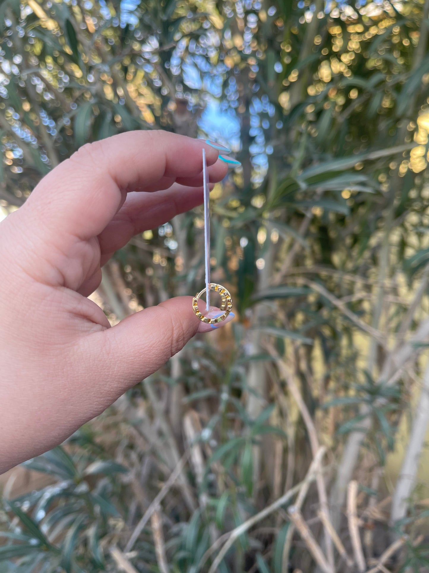 Gold Leave Hoops