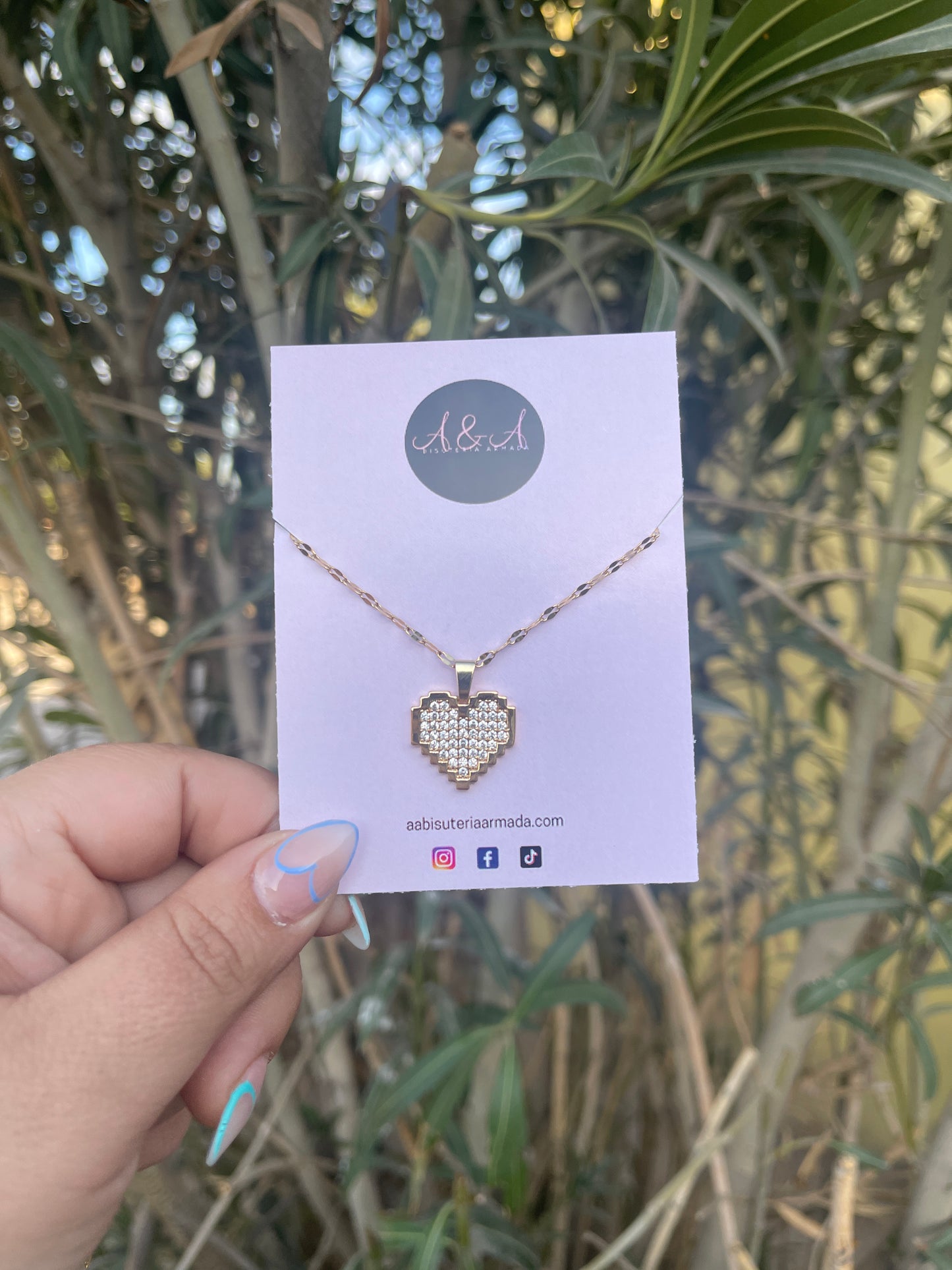 Heart Pixel Necklace