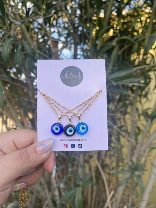 Evil Eye Glass Necklace