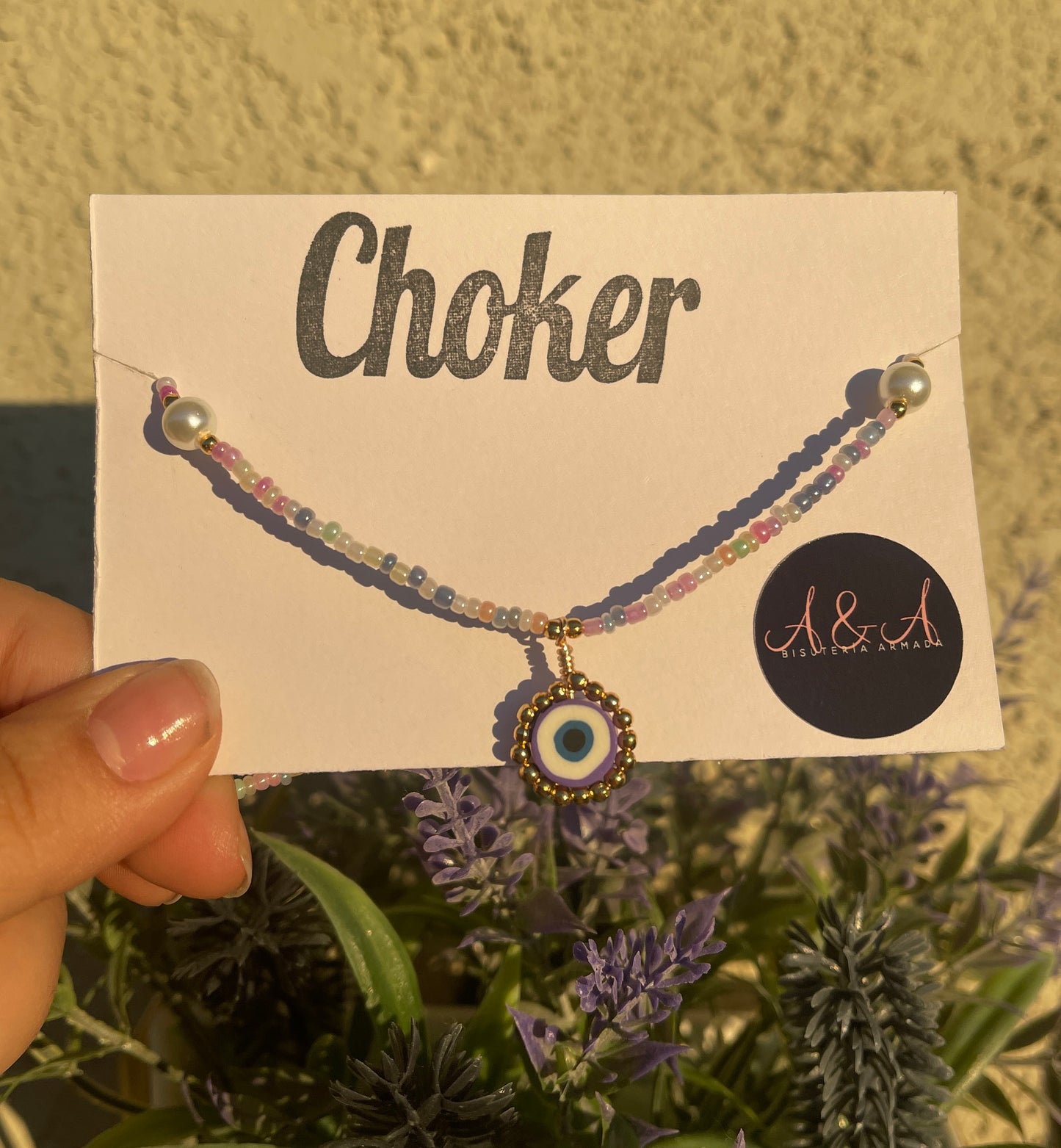 Evil Eye Pendant Choker