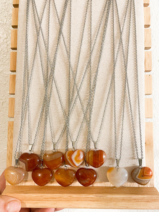 Carnelian Heart Necklace