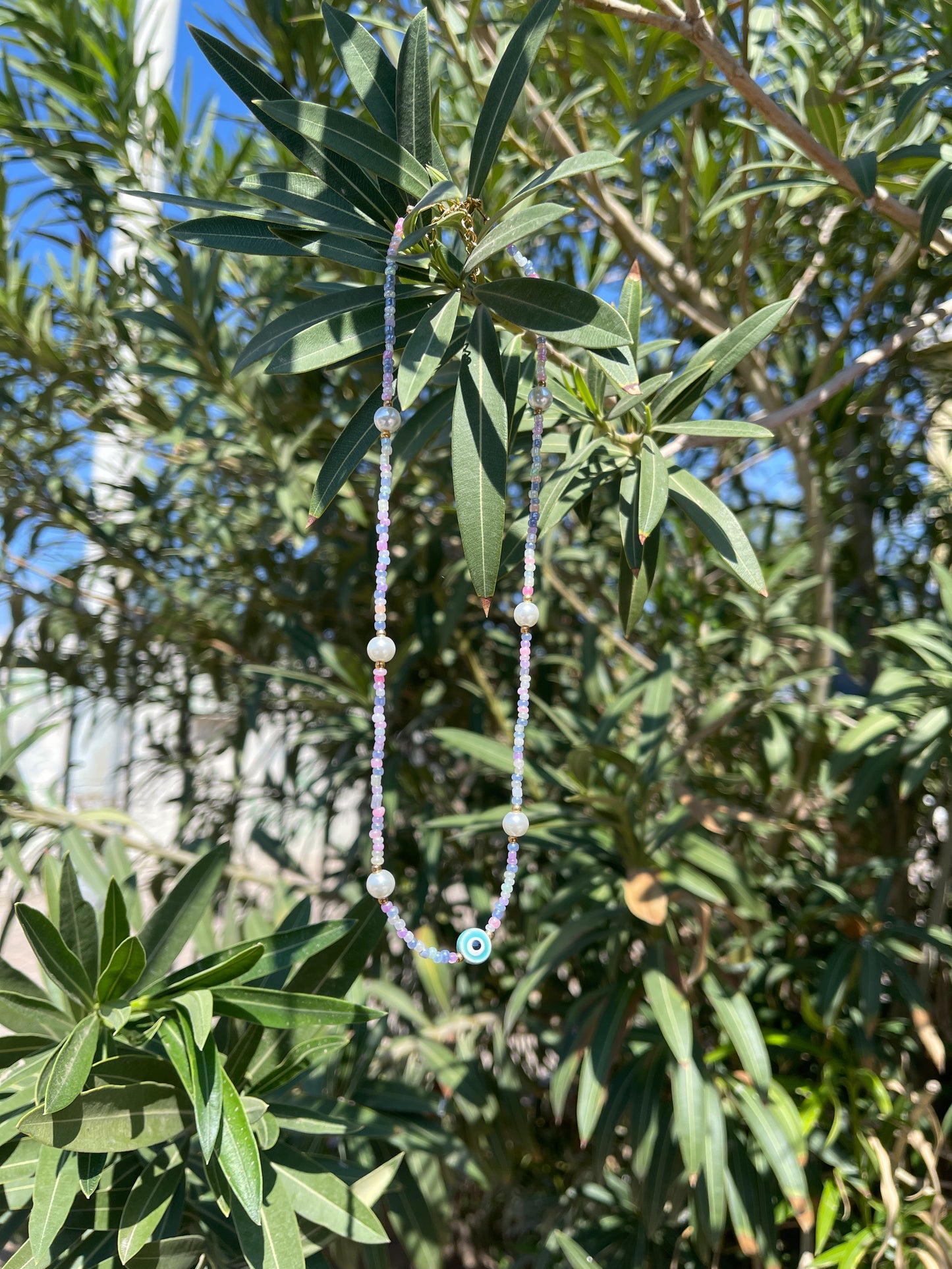 Green Evil Eye Choker