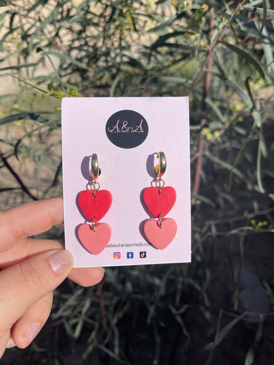 Double Heart Earrings