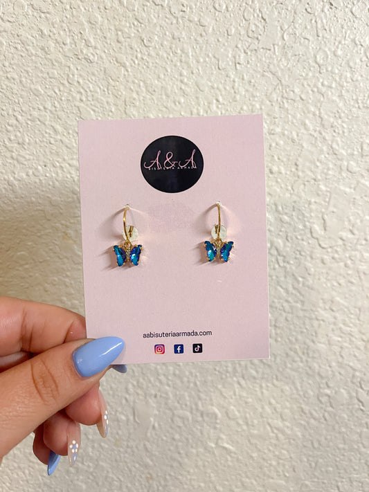 Blue Butterfly Earrings