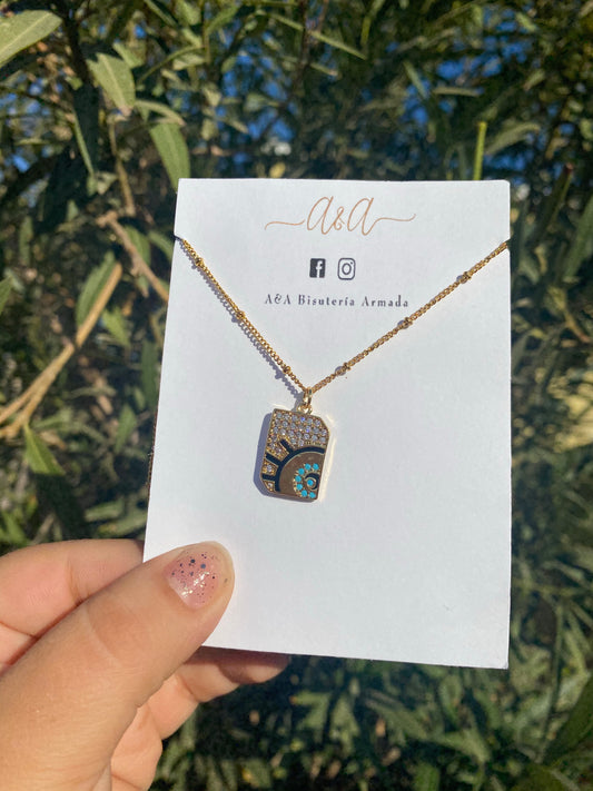 Evil Eye Card Necklace