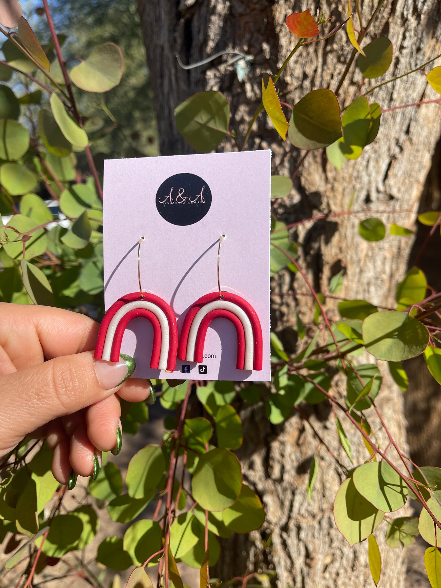 Candy Cane Rainbow Earrings