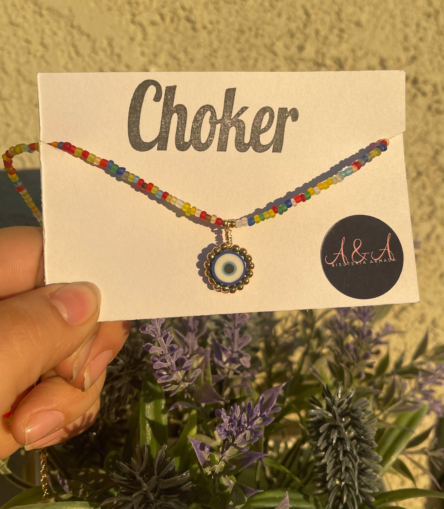 Evil Eye Pendant Choker