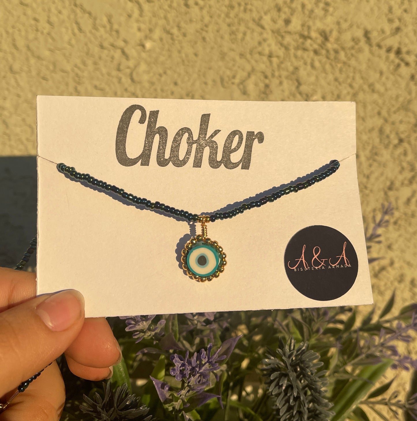 Evil Eye Pendant Choker